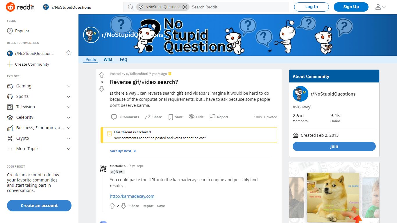 Reverse gif/video search? : NoStupidQuestions - reddit