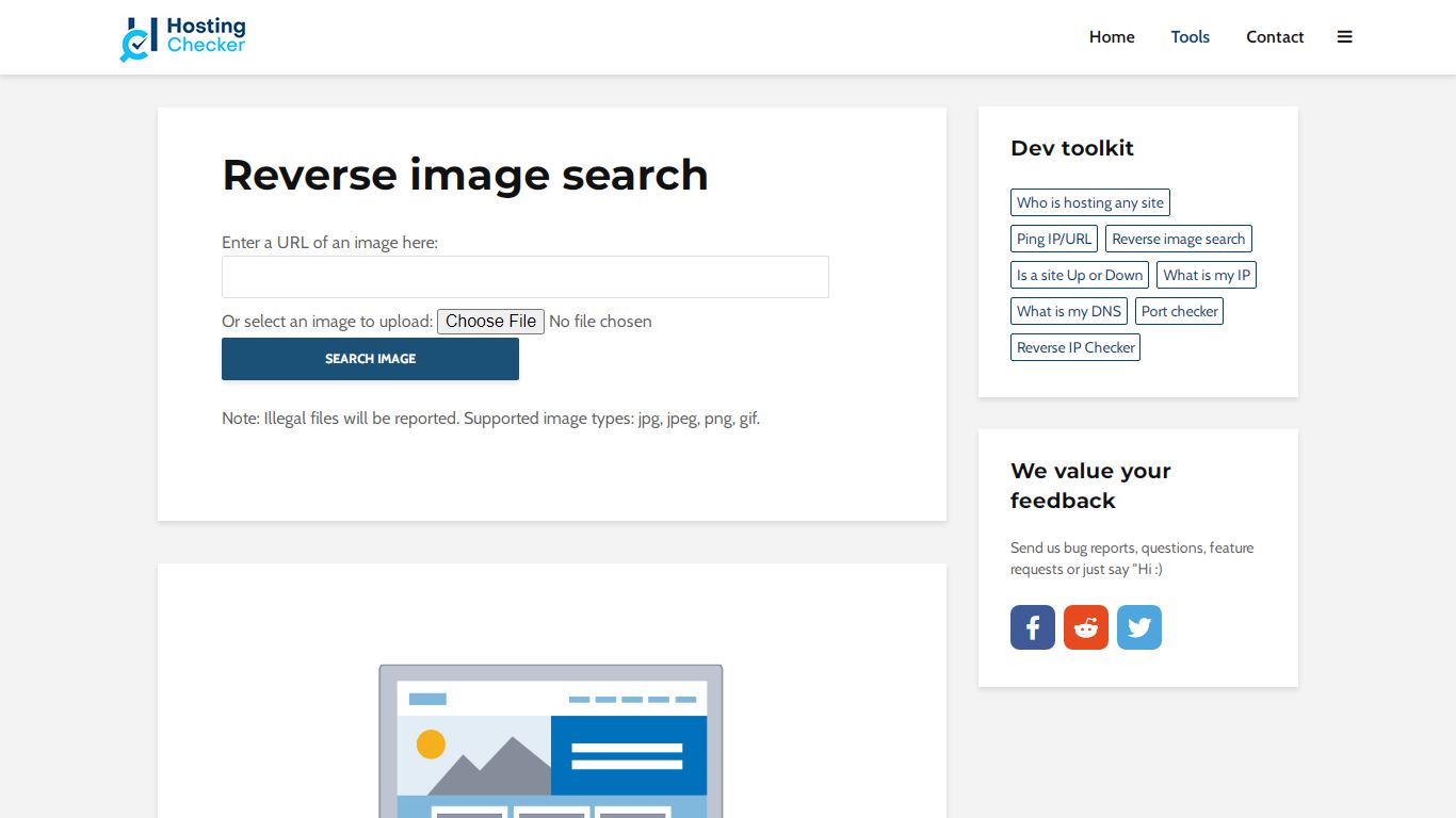 Reverse Image Search by HostingChecker